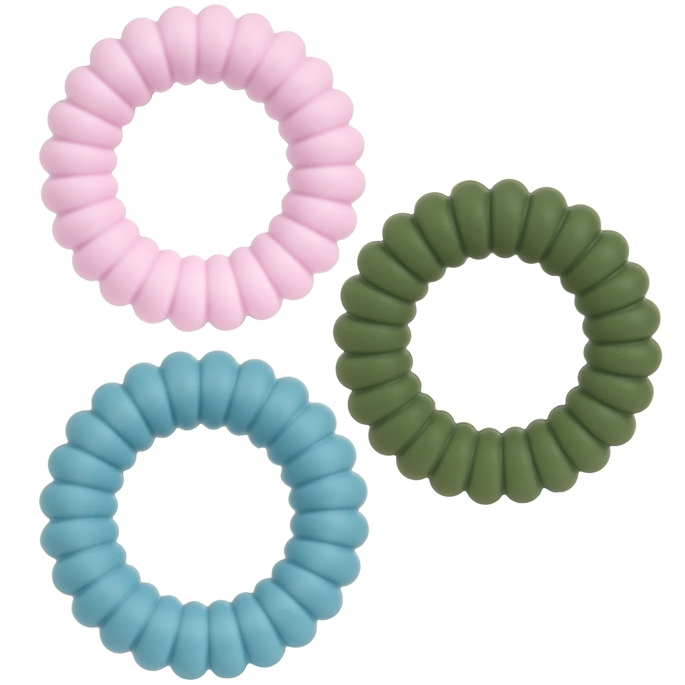 Juguete de dentición de silicona para bebé con colores infantiles