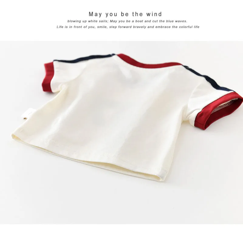 Camiseta de verano infantil transpirable con bloques de color - imagen 2