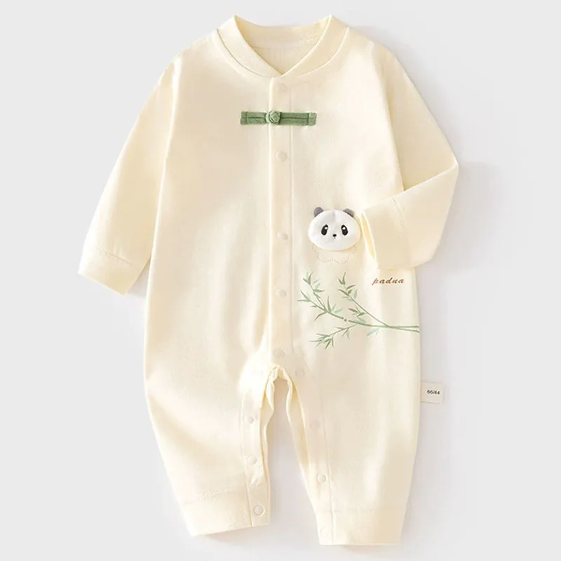 Mono de bebé con estampado panda lujoso para entretiempo - imagen 4