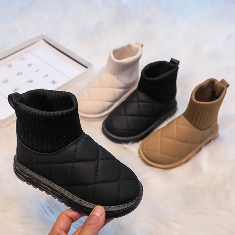 Botas de invierno infantiles cálidas antideslizantes informales