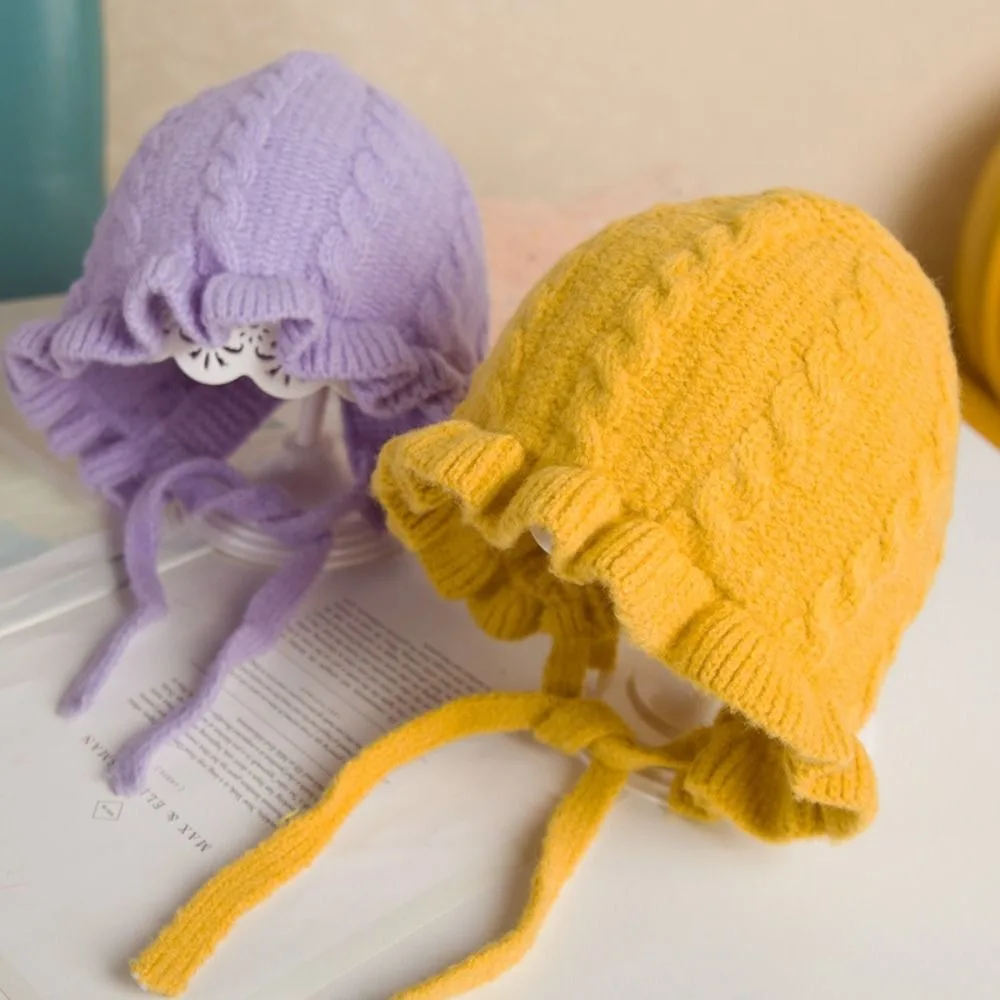 Gorro infantil de lana con capucha y protección de orejas para niña - imagen 4