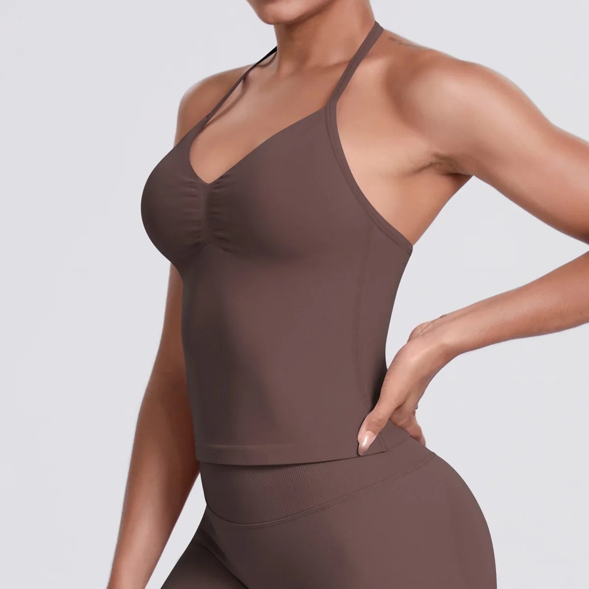 Chaleco deportivo sin costuras de tirantes para correr y yoga - imagen 5
