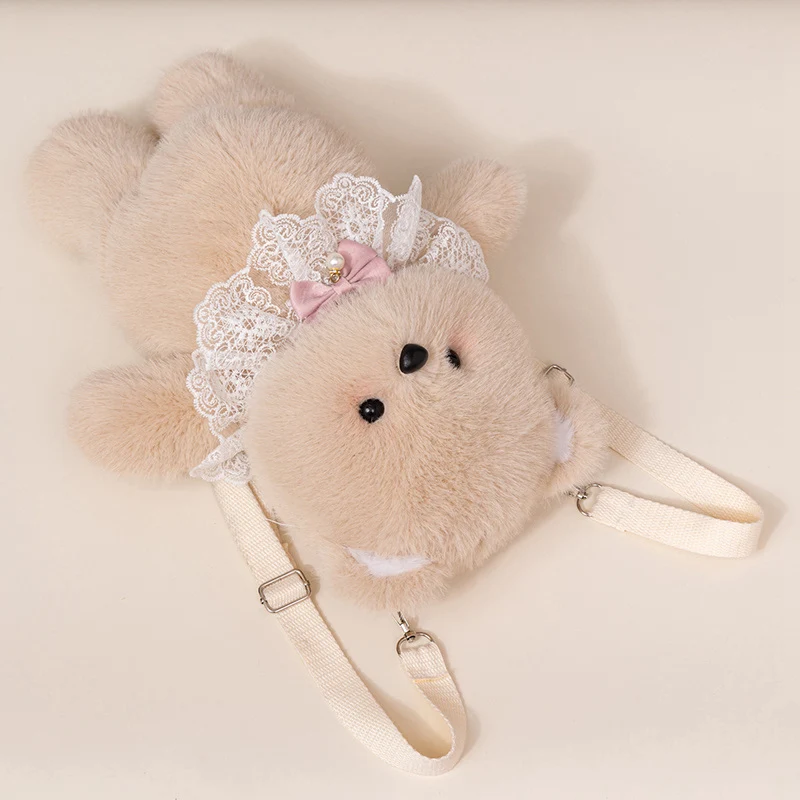 Mochila infantil de felpa suave con forma de animalito - imagen 5