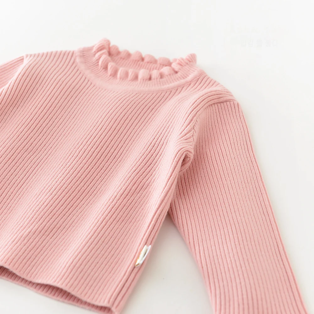 Suéter bebé punto con cuello de volantes para niña - imagen 5