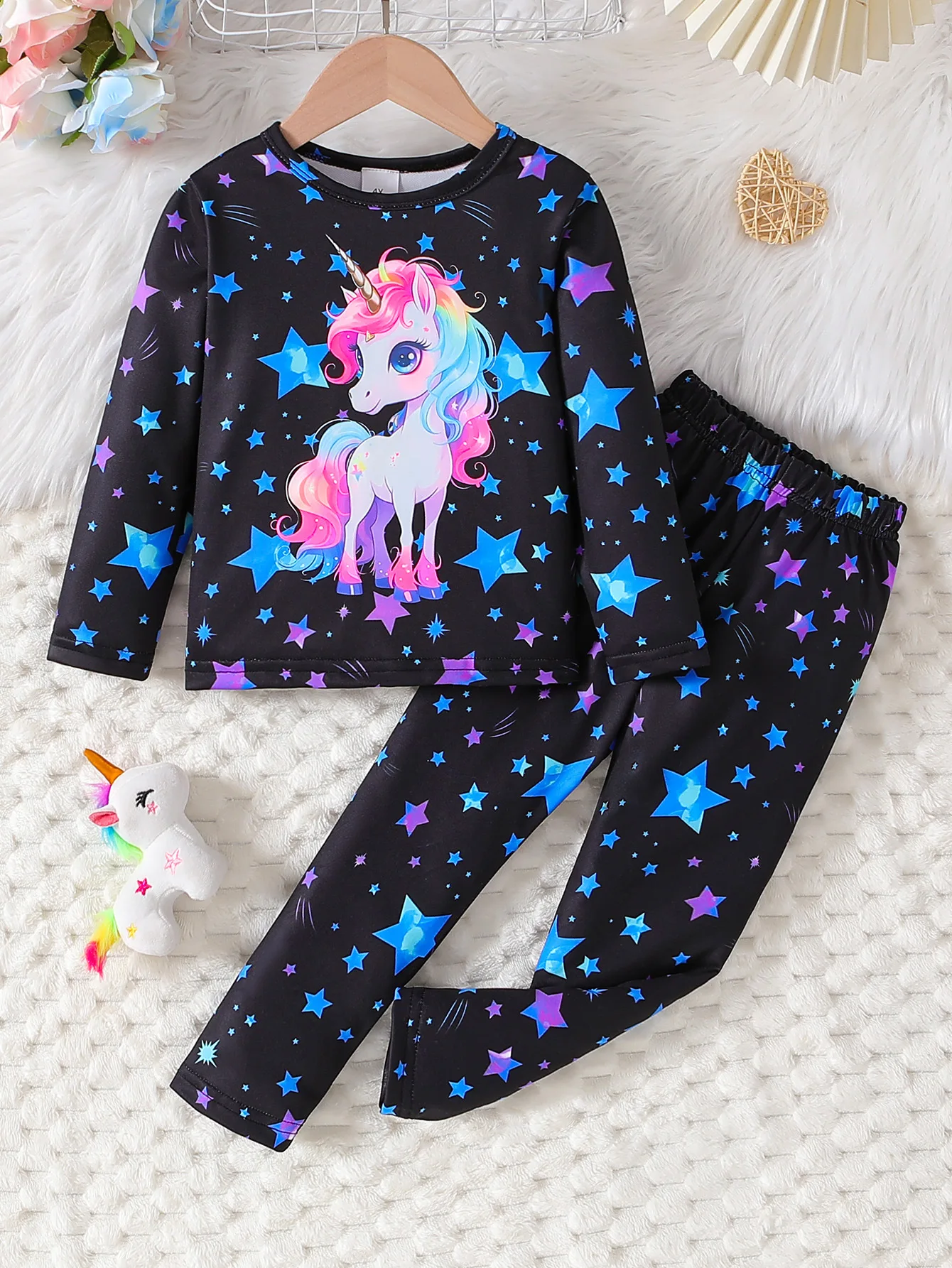 Camisa con estampado de unicornio para niña