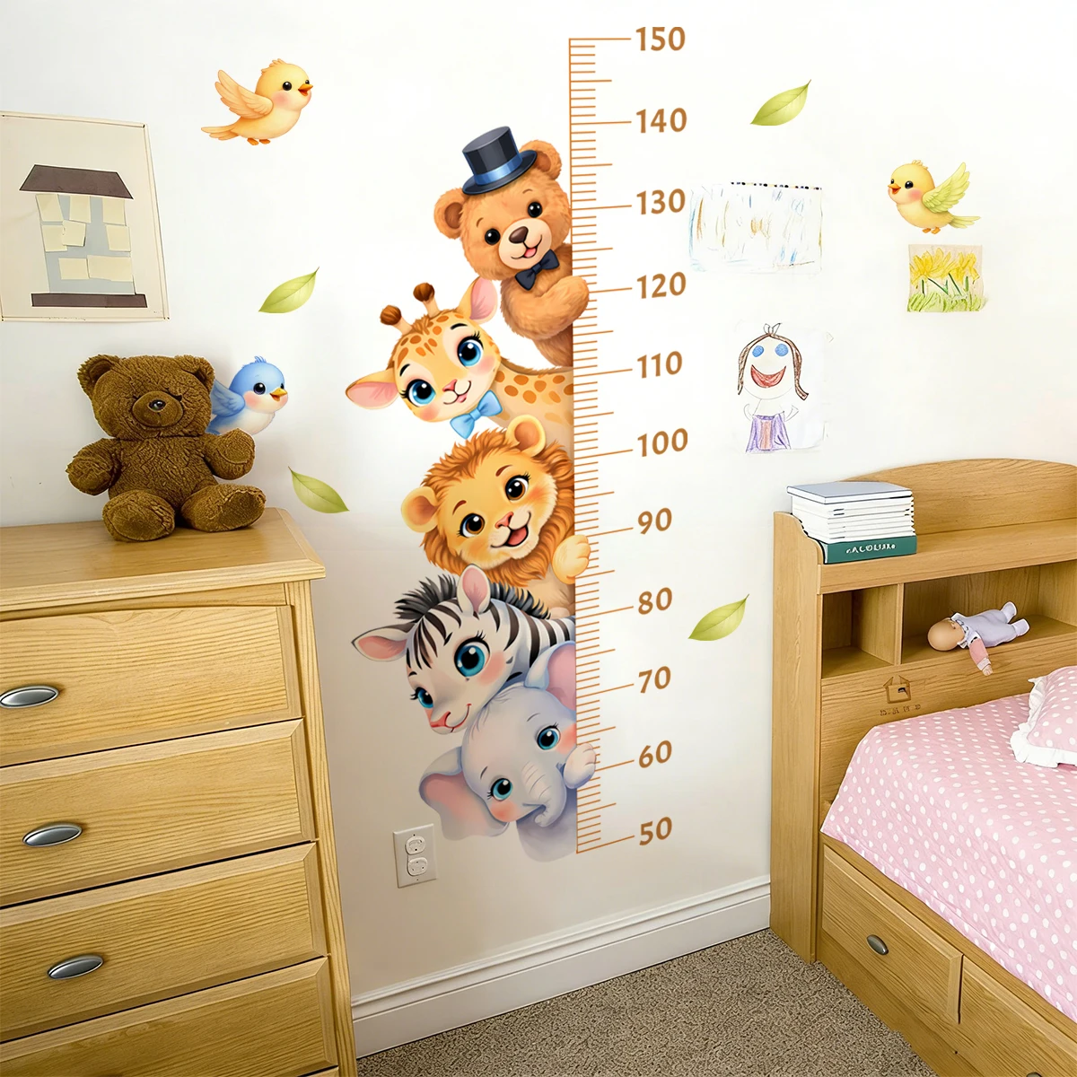 Pegatinas de pared infantiles con animales de dibujos animados - imagen 3