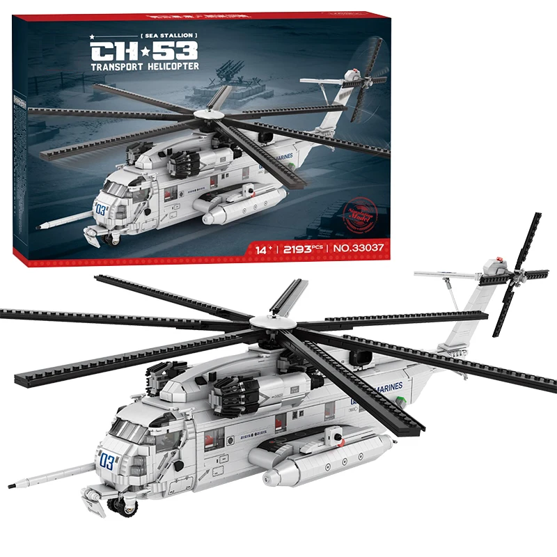 Helicóptero de construcción militar CH-53E – Juguete para niños