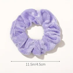 Coleteros de terciopelo elásticos para niñas – colores suaves