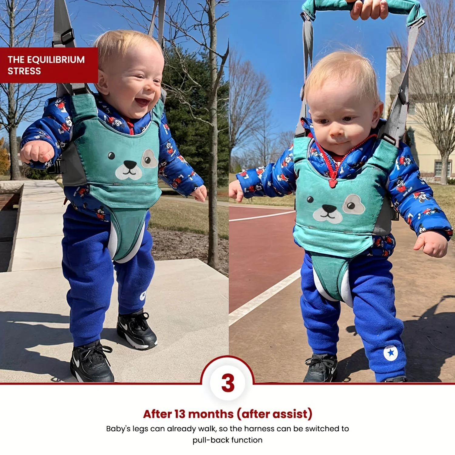 Arnés para caminar infantil – Cinturón asistente de aprendizaje - imagen 4