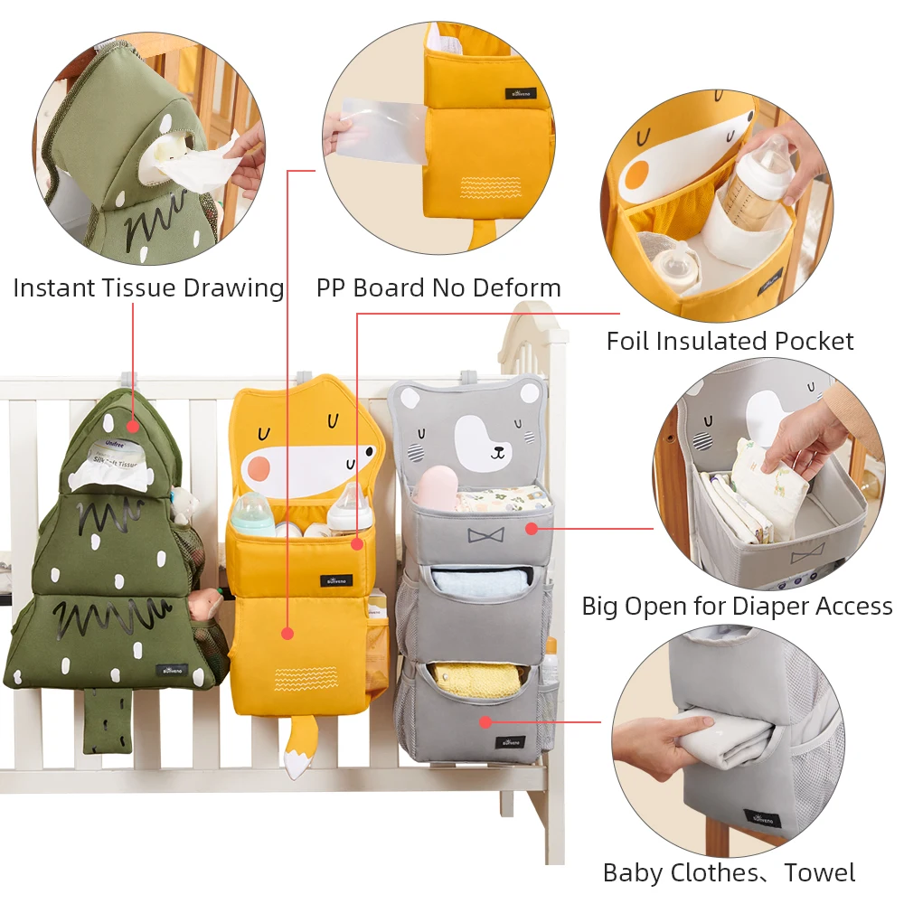 Sunveno Bolsa Organizadora Colgante para Cuna de Bebé - imagen 3