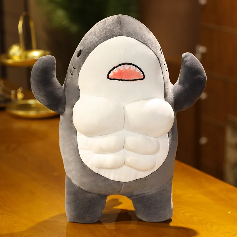 Peluche tiburón cojín suave mullido para bebés y niños