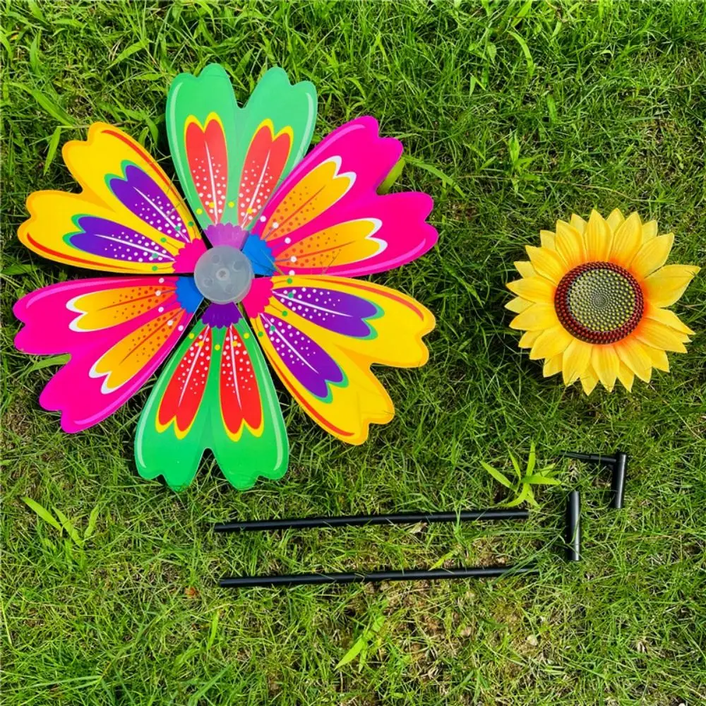 Molino de viento de girasol Liucai para jardín, PVC multiestilo - imagen 3
