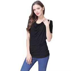 Camiseta de lactancia estival en modal, manga corta para posparto