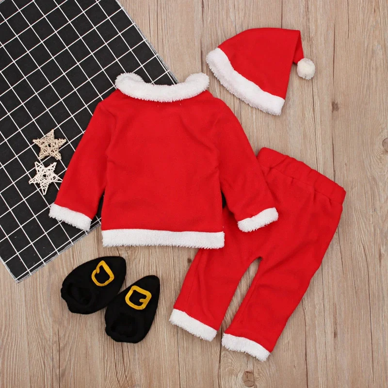 Conjunto navideño para bebé con abrigo y pantalón cálido - imagen 4