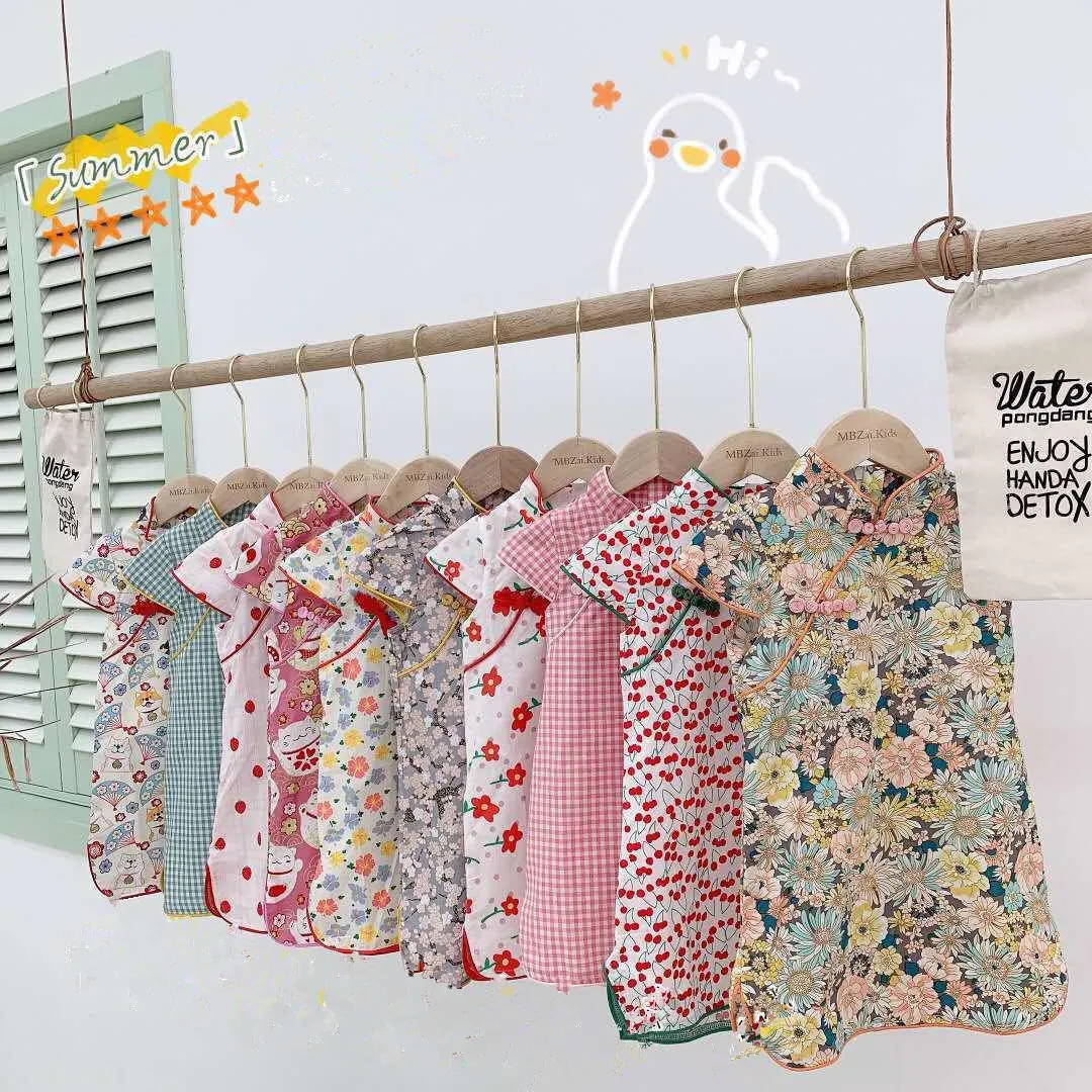 Vestido Hanfu Tang para niñas de 2 a 10 años – Cheongsam chino verano - imagen 3