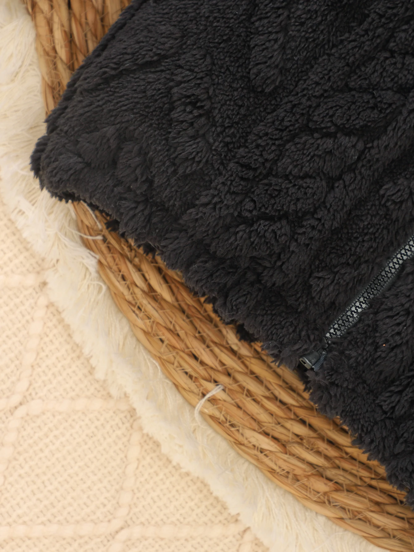 Chaqueta con capucha polar jacquard doble cara cálida infantil - imagen 5