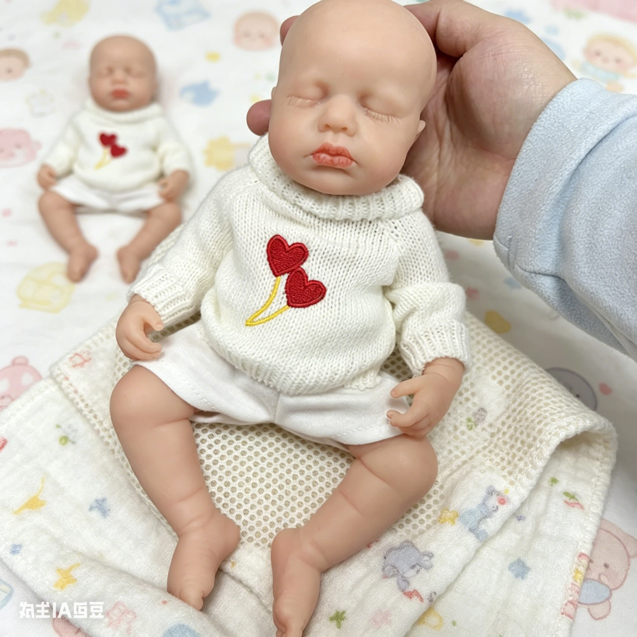 Muñeca Reborn Loulou de silicona platino, aspecto realista tacto suave - imagen 5