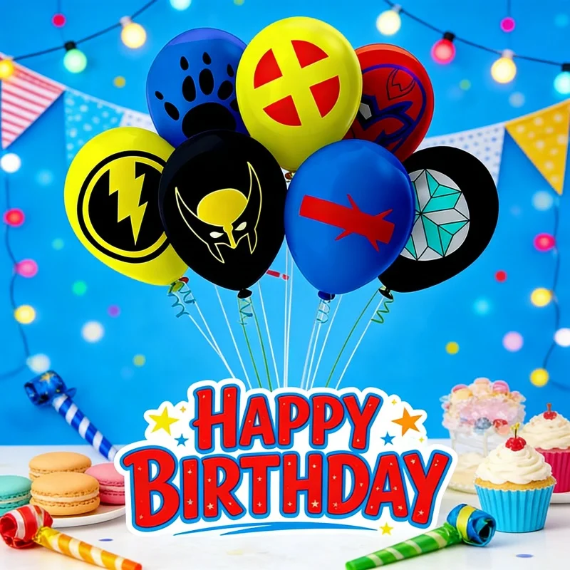 Globos X-Men 97 de látex para fiesta infantil y lluvia de regalos - imagen 4