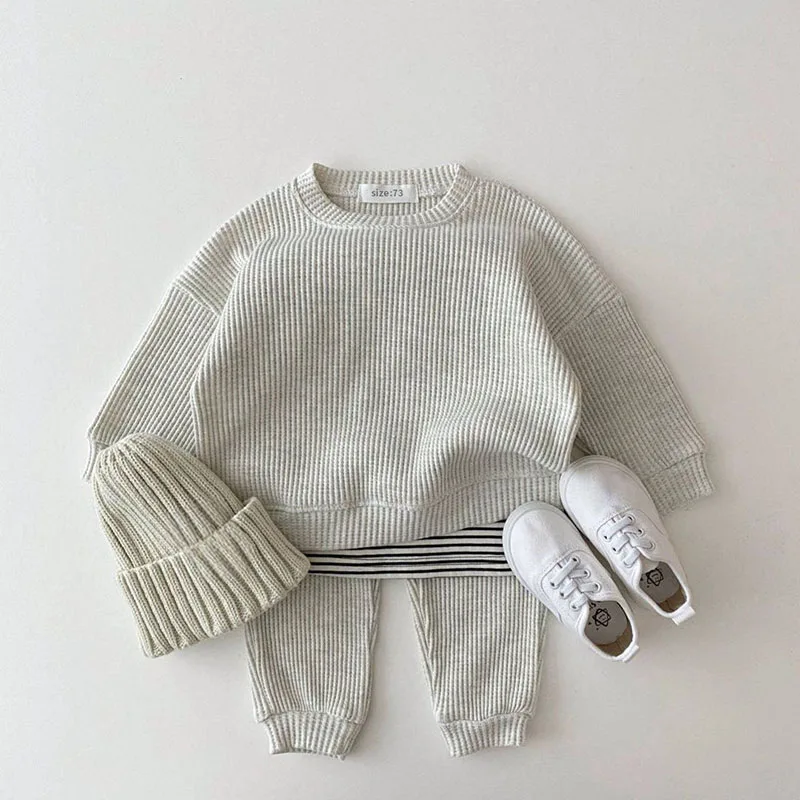 MILANCEL Conjunto otoño para bebé niña – Sudadera con capucha y pantalón - imagen 2