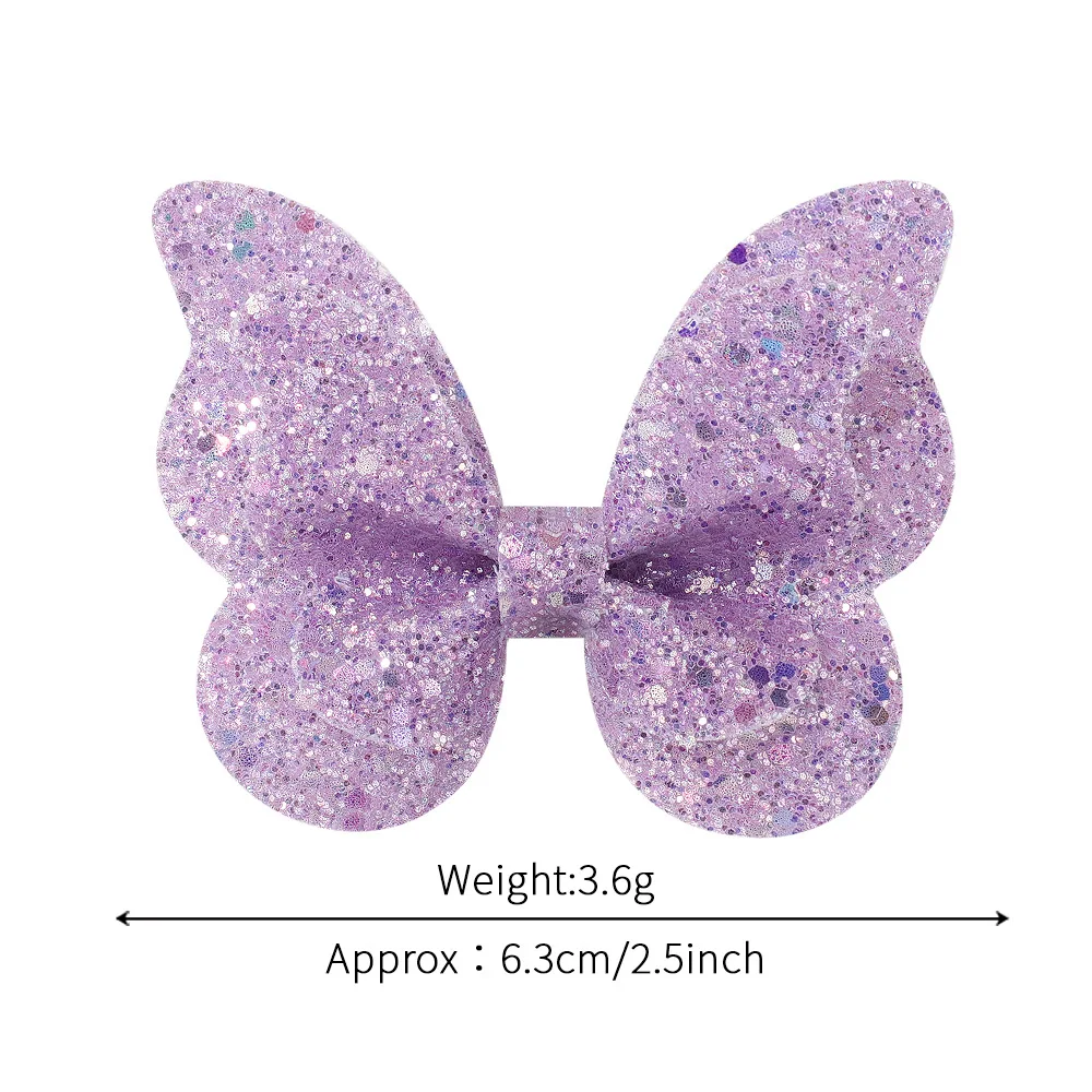 Pinzas para el pelo de lentejuelas con lazos y mariposas - imagen 4