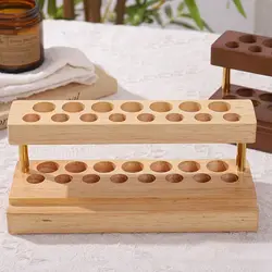 Portabolígrafos de nogal con ranuras para mesa y útiles