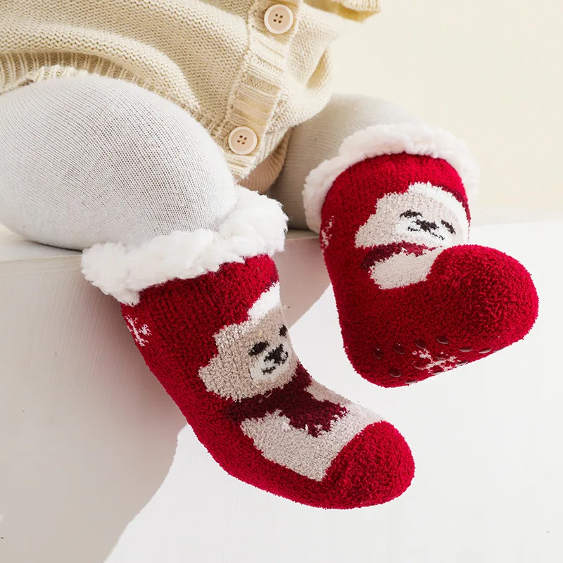 Calcetines de algodón antideslizantes para lactante – Invierno - imagen 4