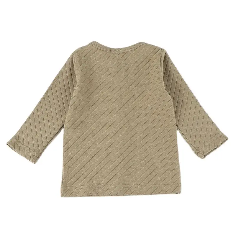 Camiseta de punto de algodón manga larga para niños y niñas - imagen 2