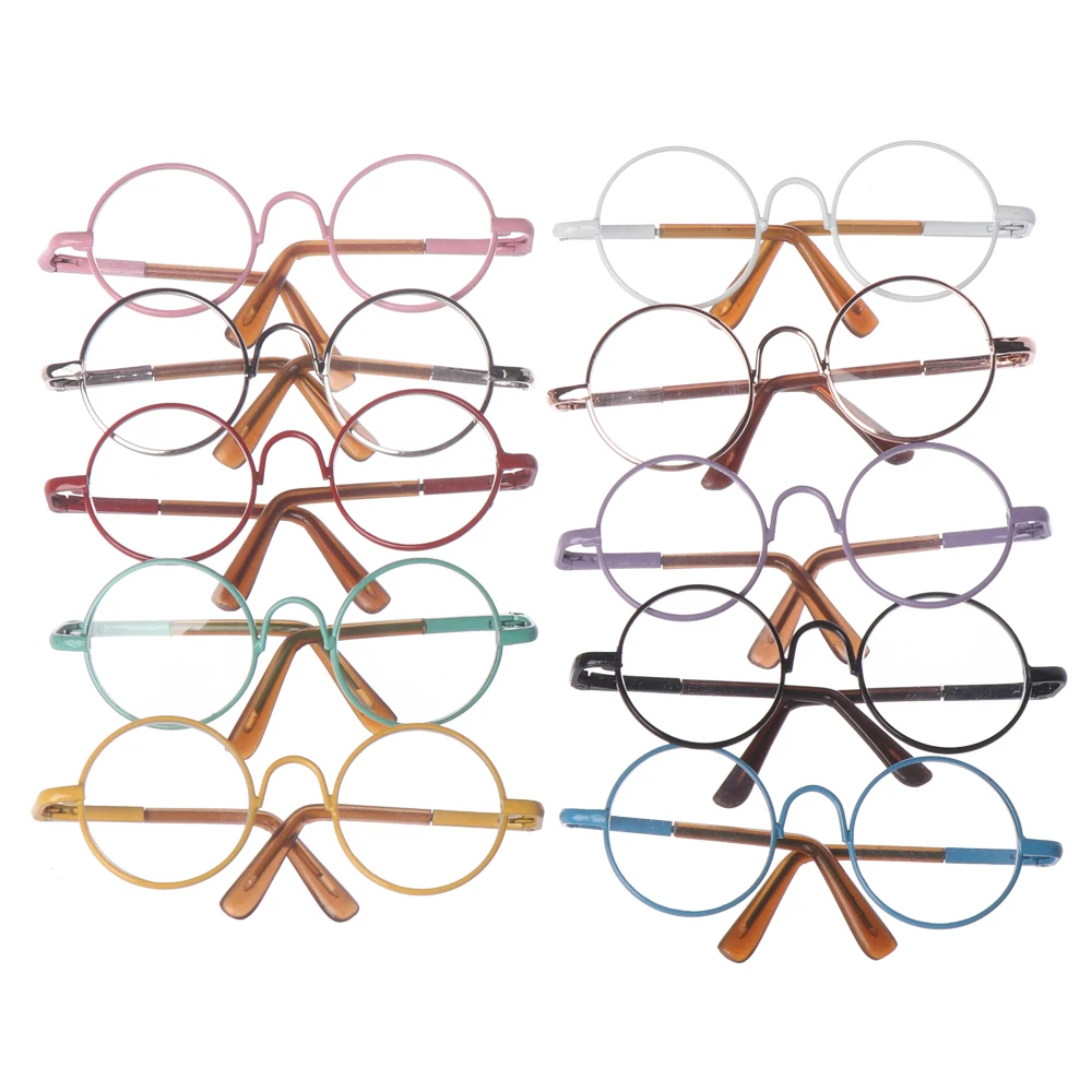 Gafas vintage para muñecas – Marco de felpa con metal - imagen 2