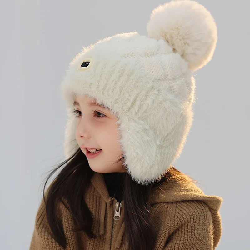 Gorro infantil con orejeras y forro peludo – Cálido a prueba de viento - imagen 4