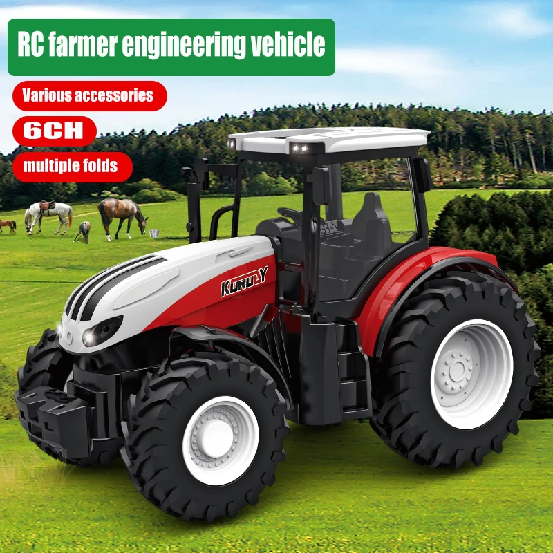 Tractor de granja a control remoto con remolque 2.4G para niños - imagen 5