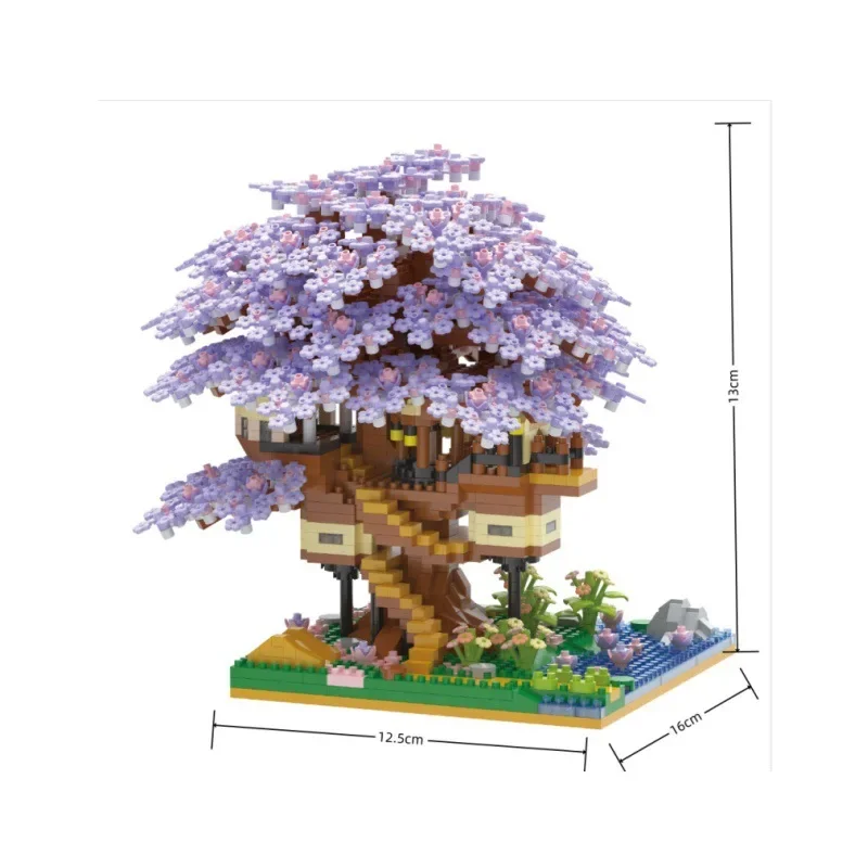 Kit de construcción árbol flor cerezo – SetDIY montable para niños