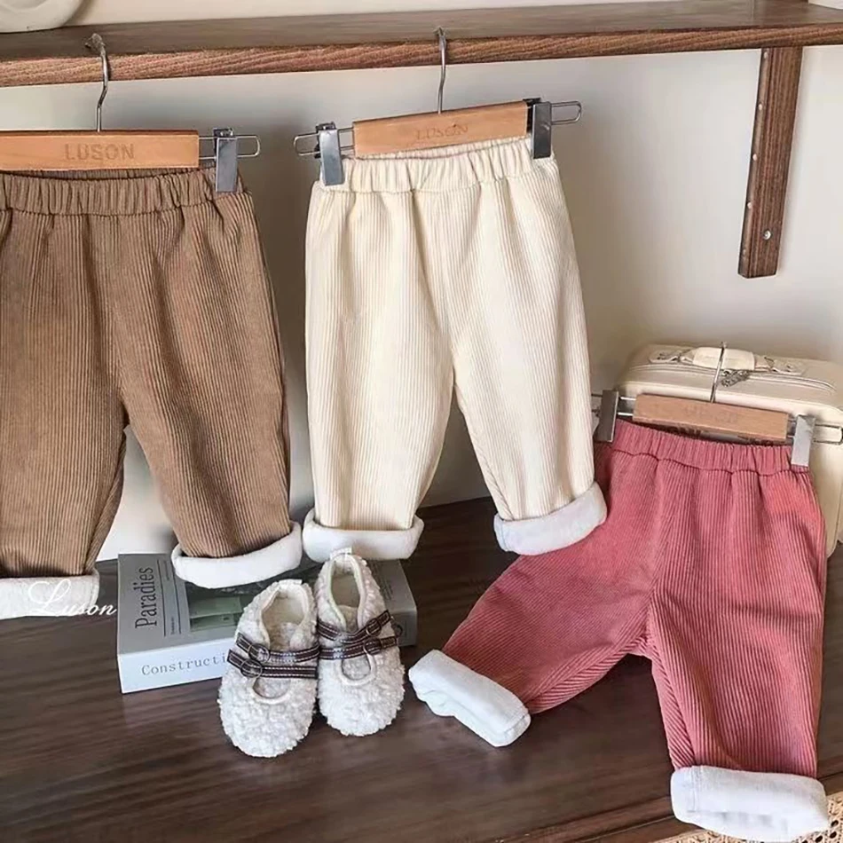 Pantalones de pana con forro polar para bebé y niño – cálidos - imagen 3