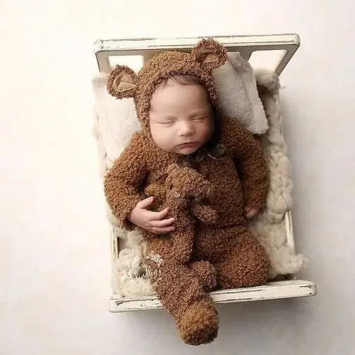 Pelele de oso para sesión infantil, detalle del diseño