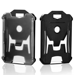 Portacarnés retráctil resistente con clip