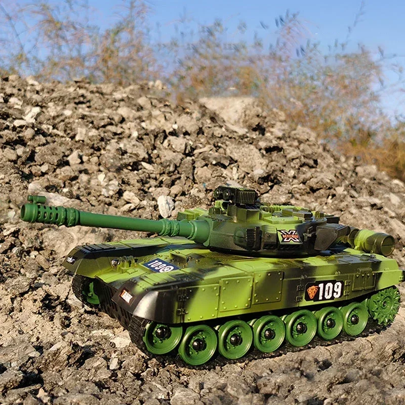 Tanque RC teledirigido con sonido y mando para niños - imagen 5