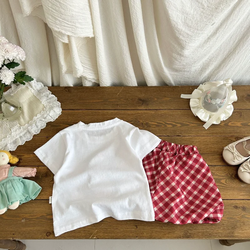 Conjunto de verano bebé niña: camiseta manga corta y pantalón corto - imagen 3