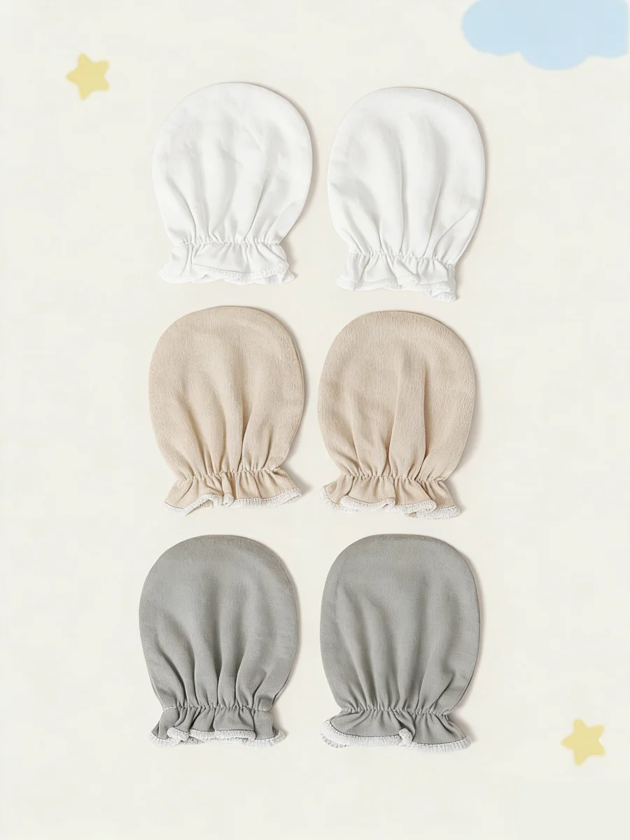 Guantes para bebé lisos de tejido sólido - imagen 4