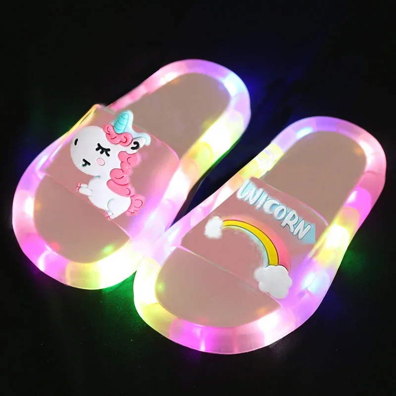 Zapatillas infantiles con estampado de unicornio y luces - imagen 5