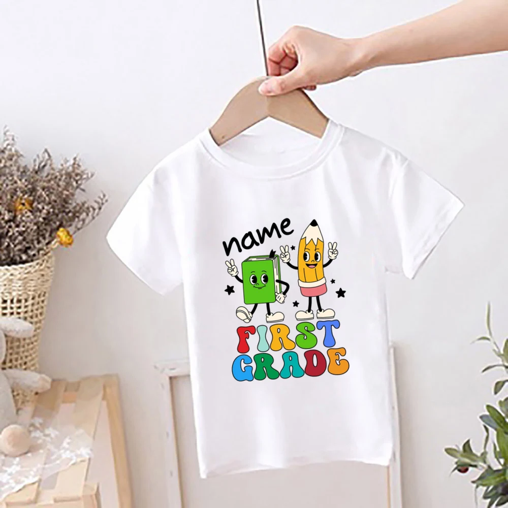 Camiseta infantil de vuelta al cole lista para usar