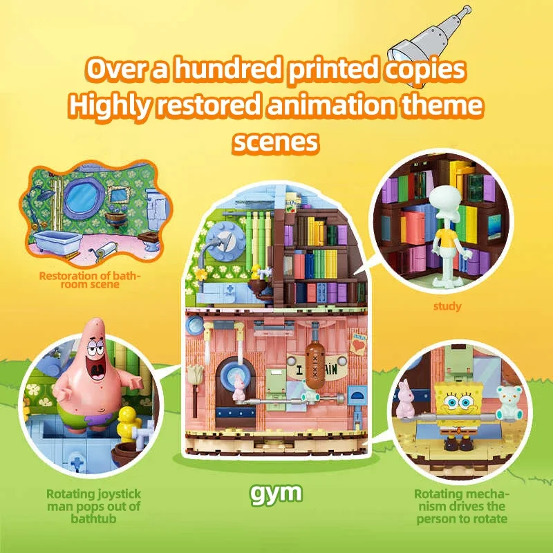 Bloques de construcción Bob Esponja con casa piña - imagen 5