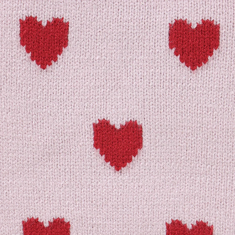 Body de bebé sin mangas de punto rosa con corazón dulce - imagen 5