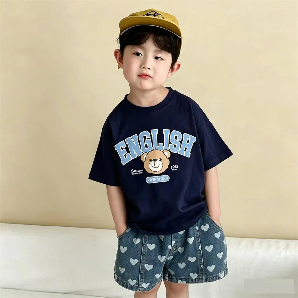 Camiseta bebé manga corta verano estampado osito dibujos animados - imagen 2