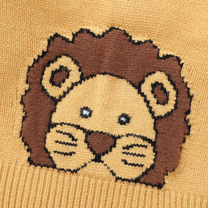 Jersey bebé punto motivo león, cuello redondo manga larga - imagen 5