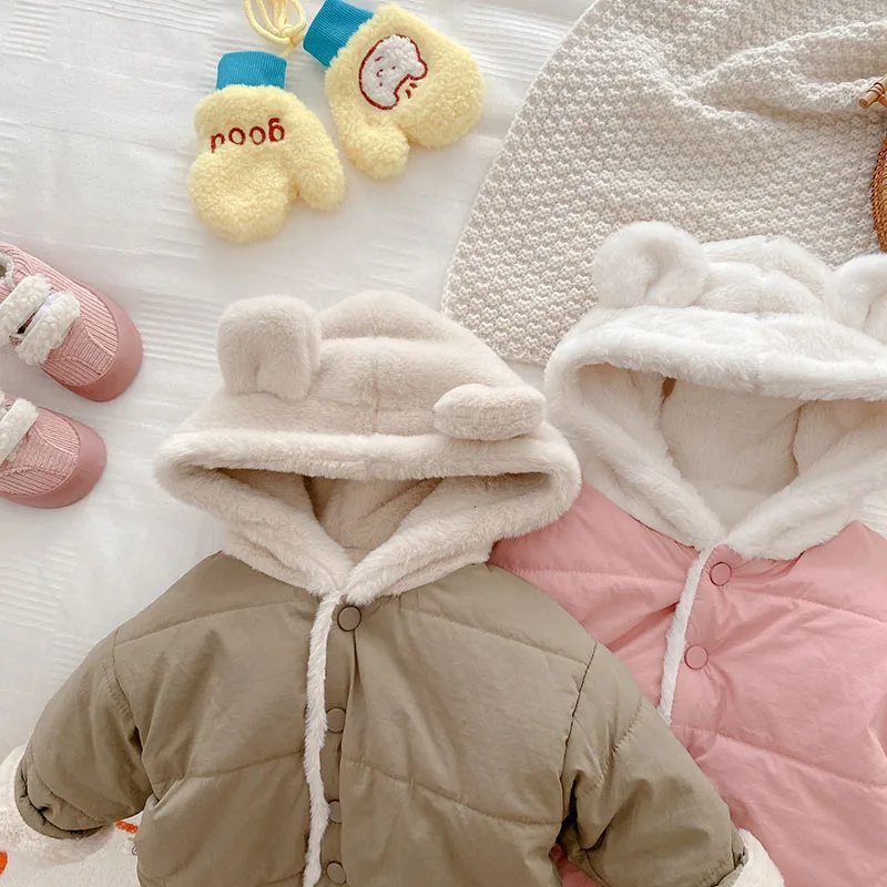 MILANCE Chaqueta de invierno con capucha y forro de piel para niñas