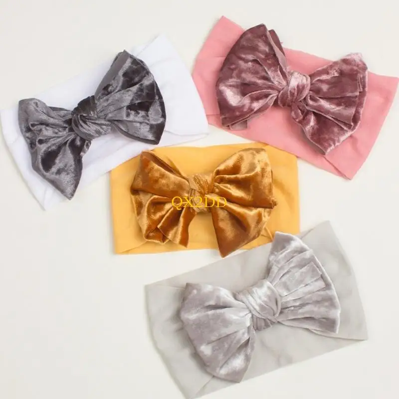 QX2D Diadema para bebe con lazo suave - Banda elastica ancha - imagen 5