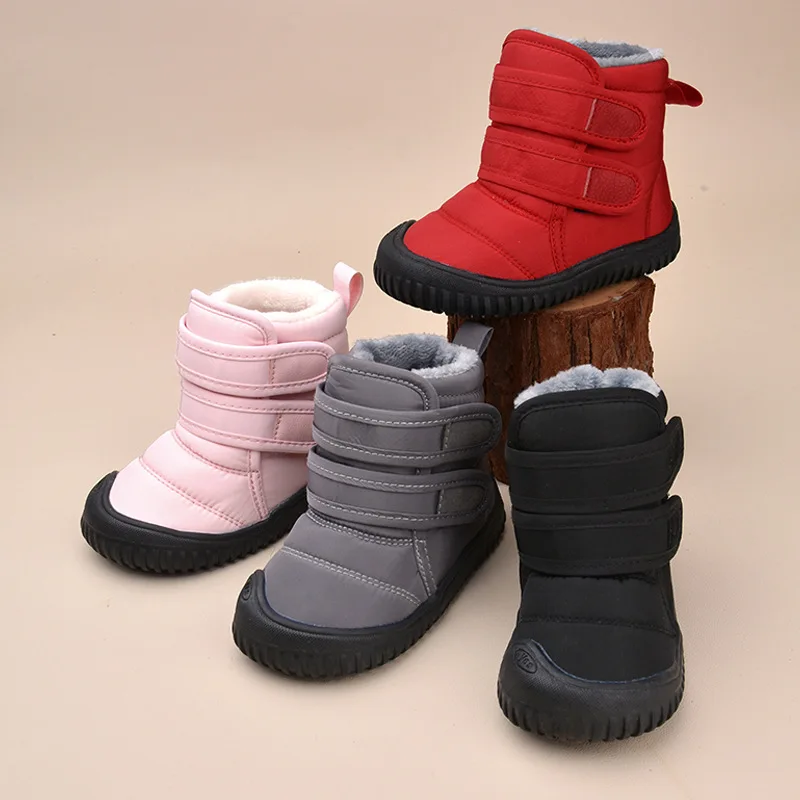 Botas de nieve de terciopelo cálidas para niñas antideslizantes - imagen 5