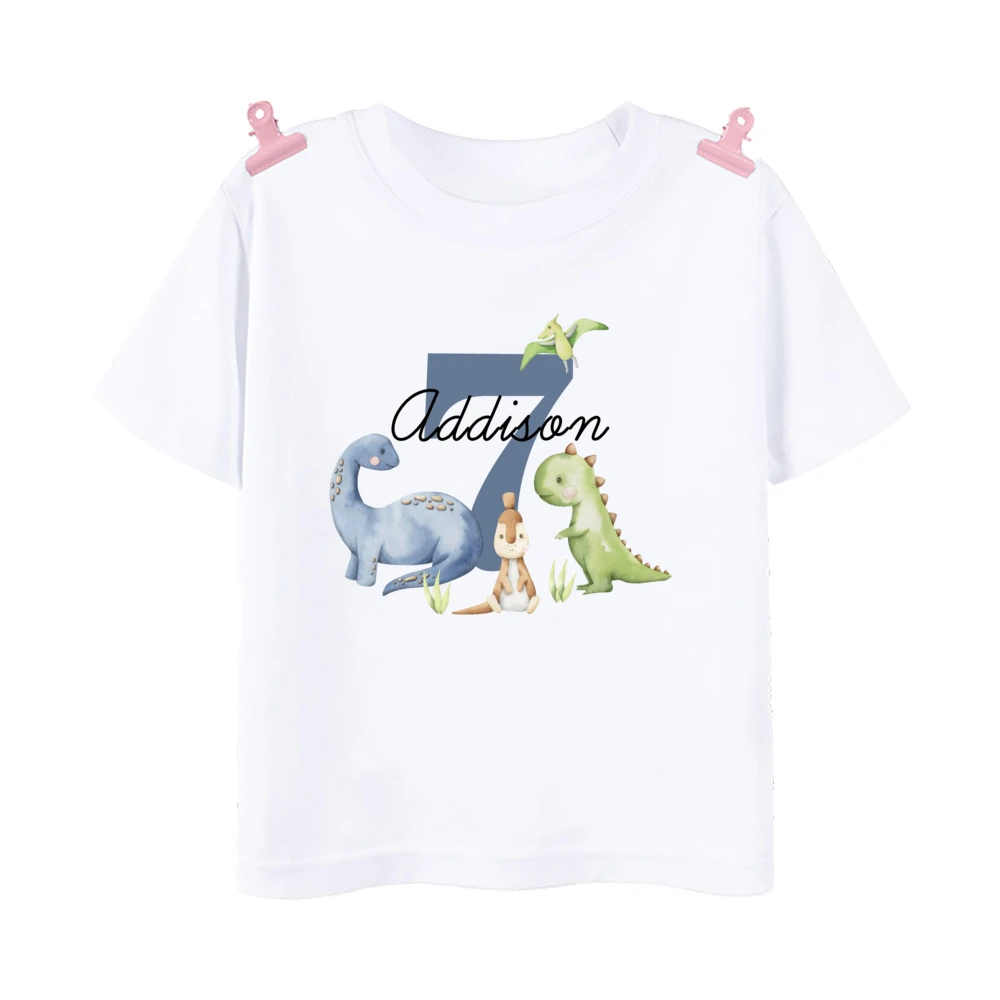 Camiseta dinosaurio niño – Fiesta de cumpleaños personalizada - imagen 3