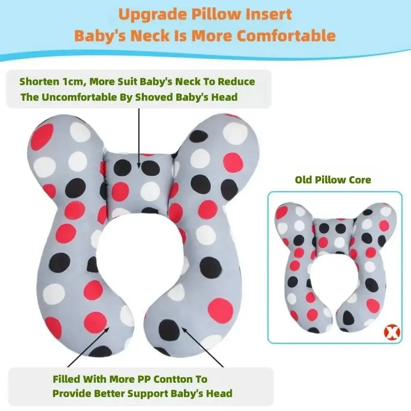 Almohada de viaje para bebé: soporte cabeza y cuello en coche