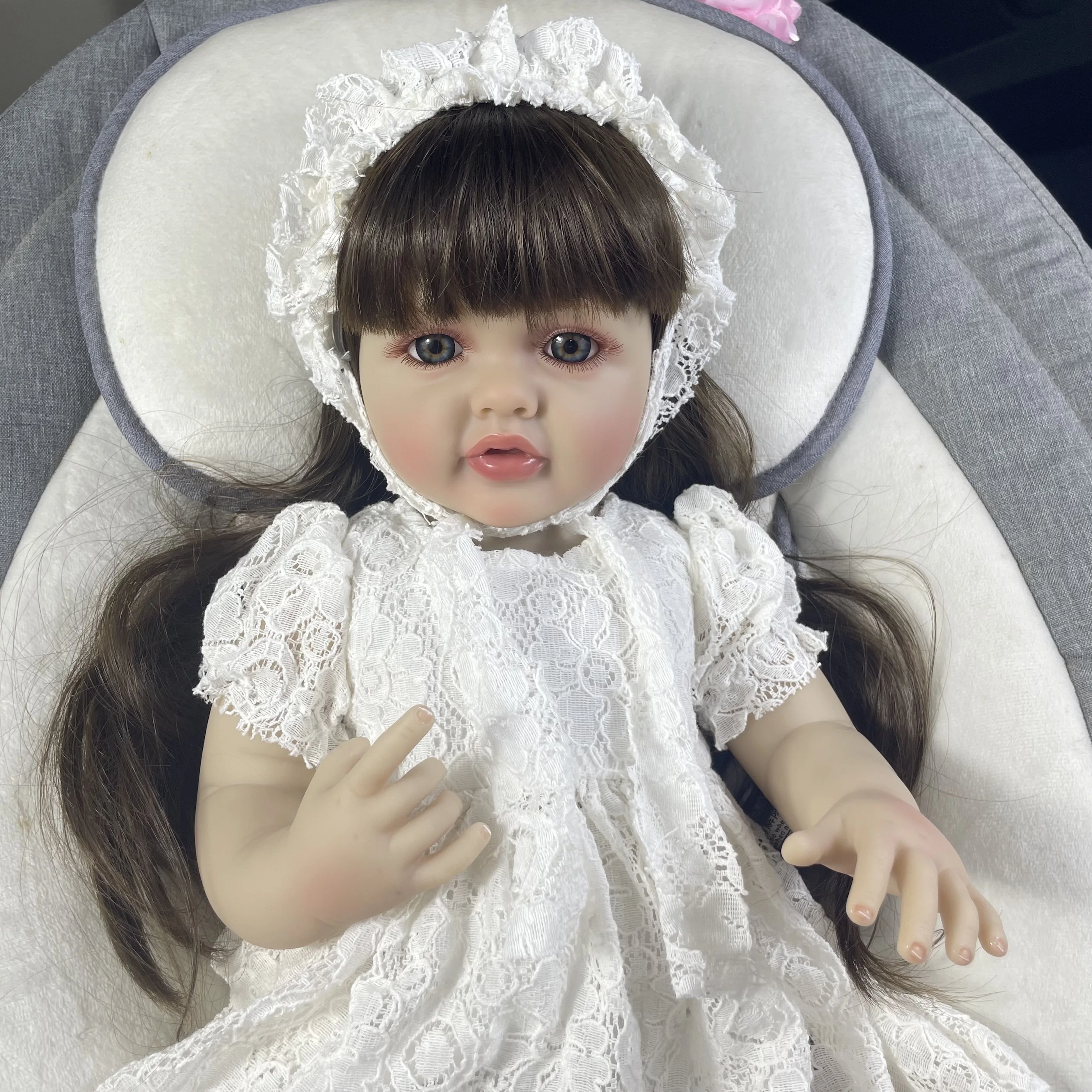 MRB Muñeca reborn realista de vinilo silicona lavable para niña - imagen 4