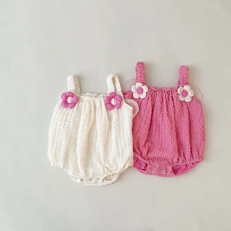 MILANCEL body floral para bebé y mono mariposa con relieve rosa niña - imagen 5